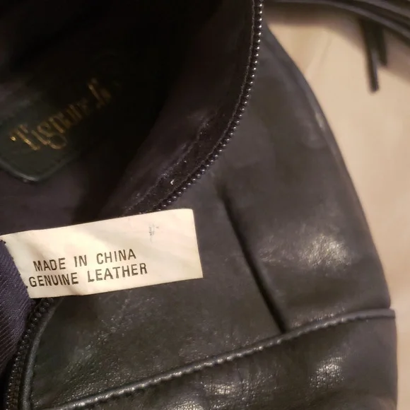 Tignanello Sling Leather Bag Dark Navy - Picture 7 of 8